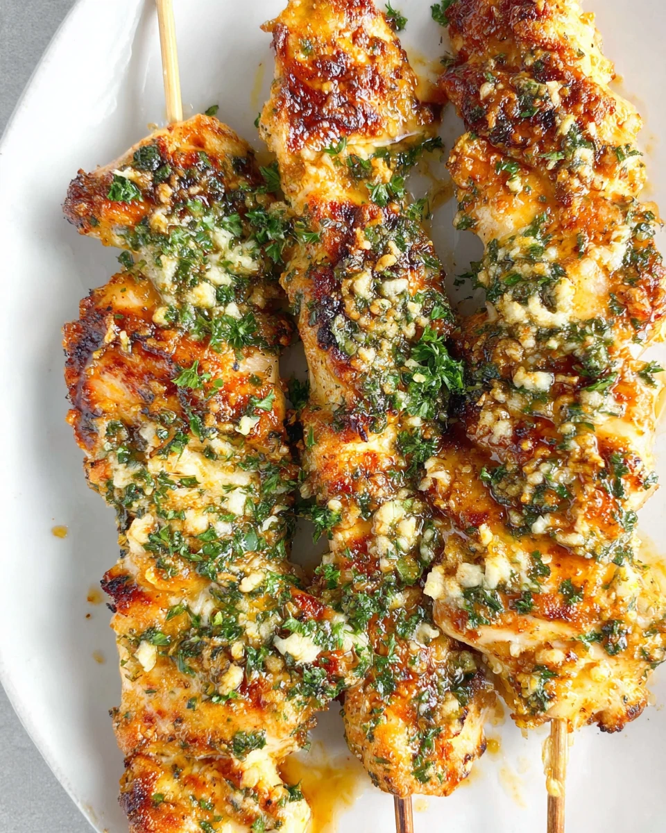 Irresistible Ranch Garlic Parmesan Chicken Skewers