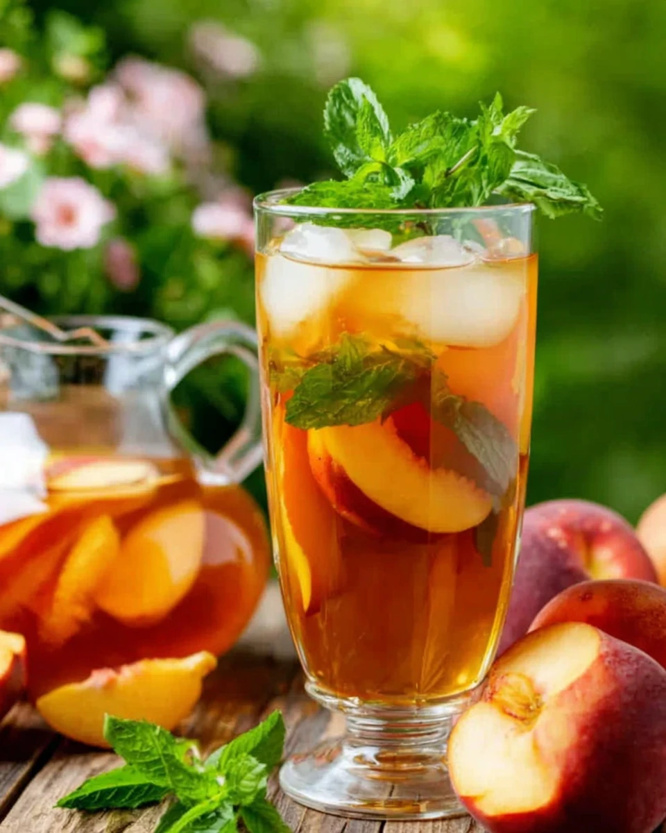 Southern Style Fresh Peach Sweet Tea: Refreshingly Delicious