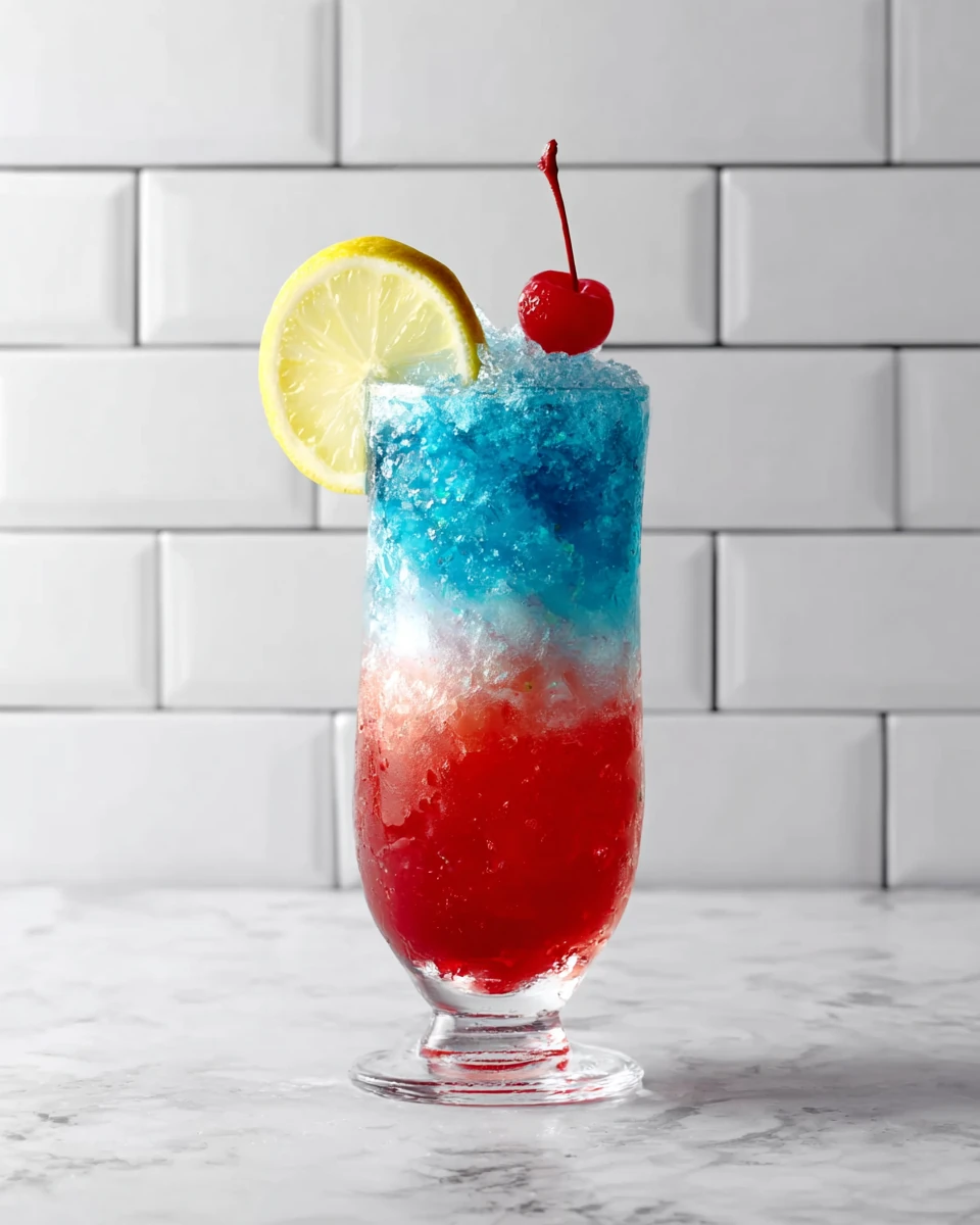 Refreshing Star-Spangled Slushie Cocktail for Summer Fun