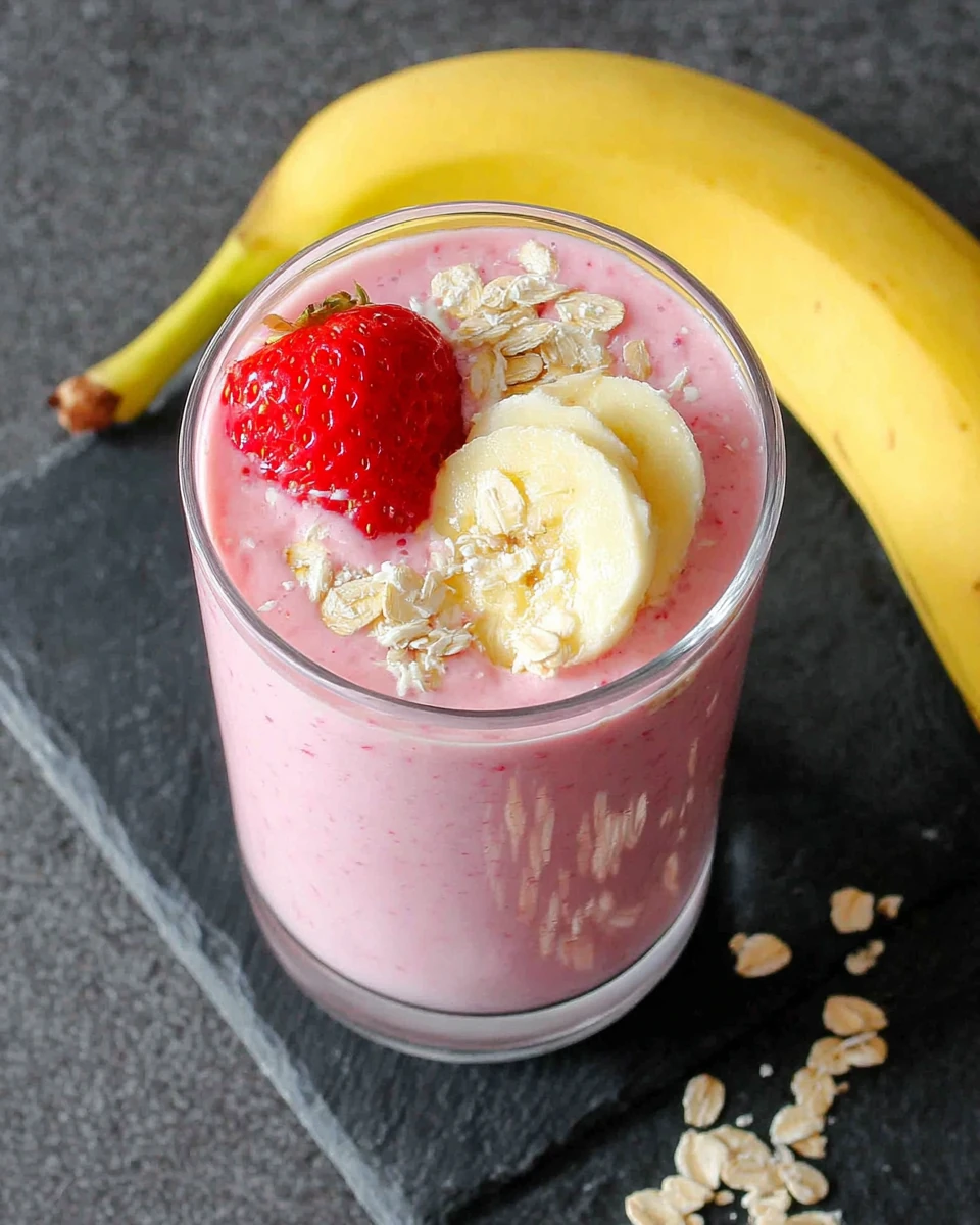 Delicious Strawberry Banana Smoothie with Yogurt