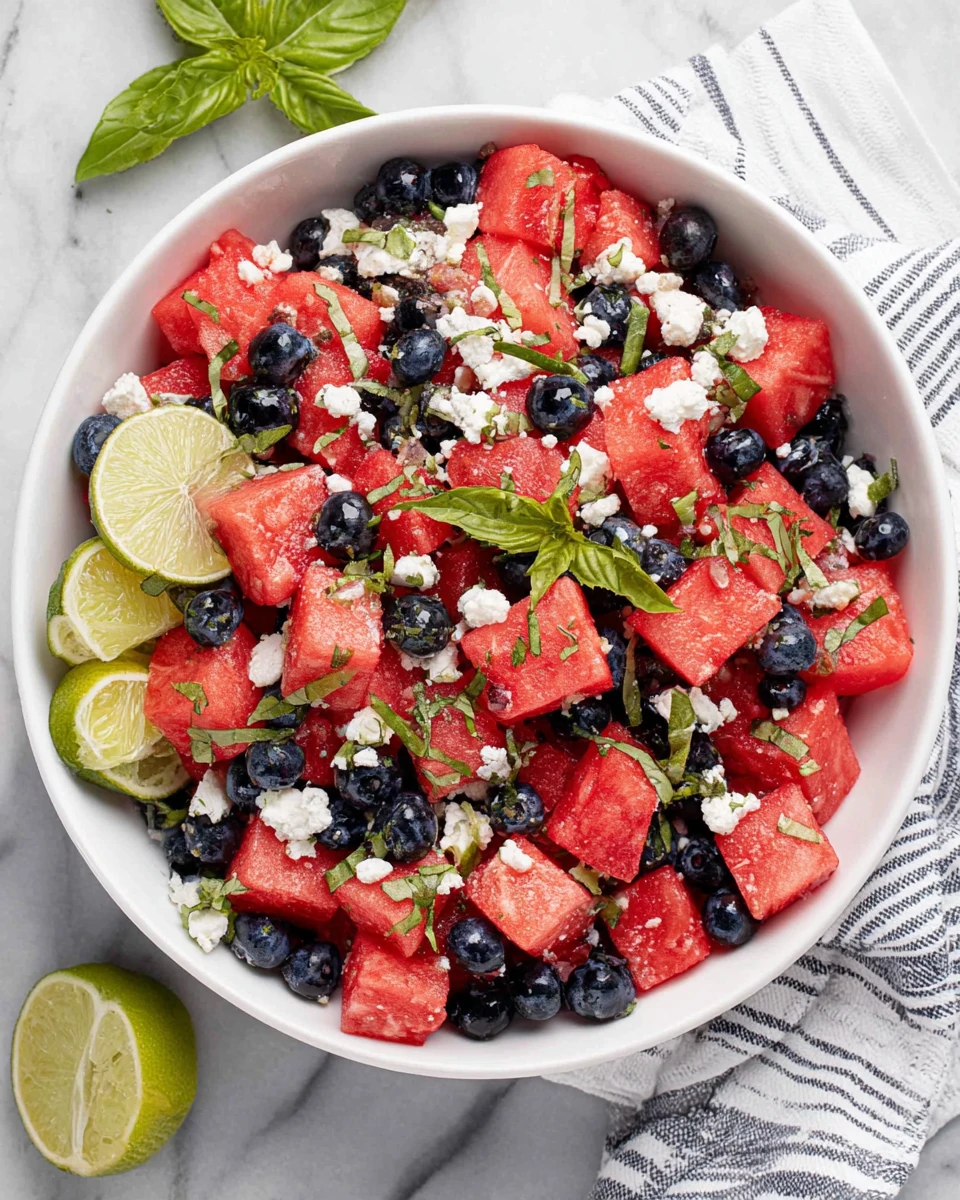 Watermelon Blueberry Feta Salad: A Refreshing Delight