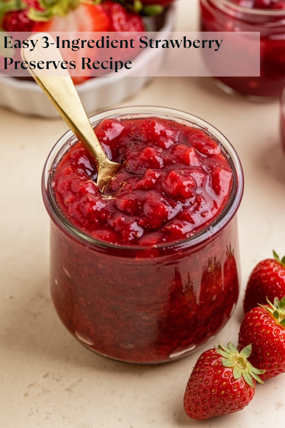 3-ingredient strawberry preserves recipe