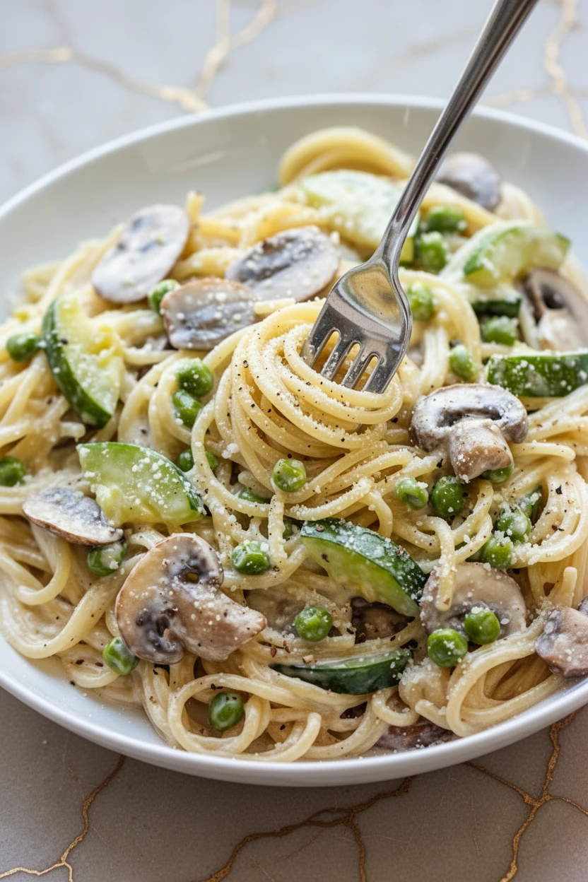 Asparagus Mushroom Pasta Recipe Easy and Delicious