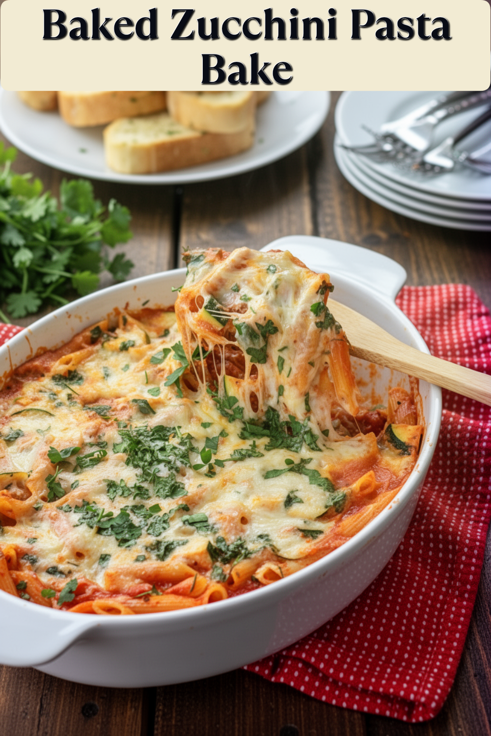 baked zucchini pasta bake