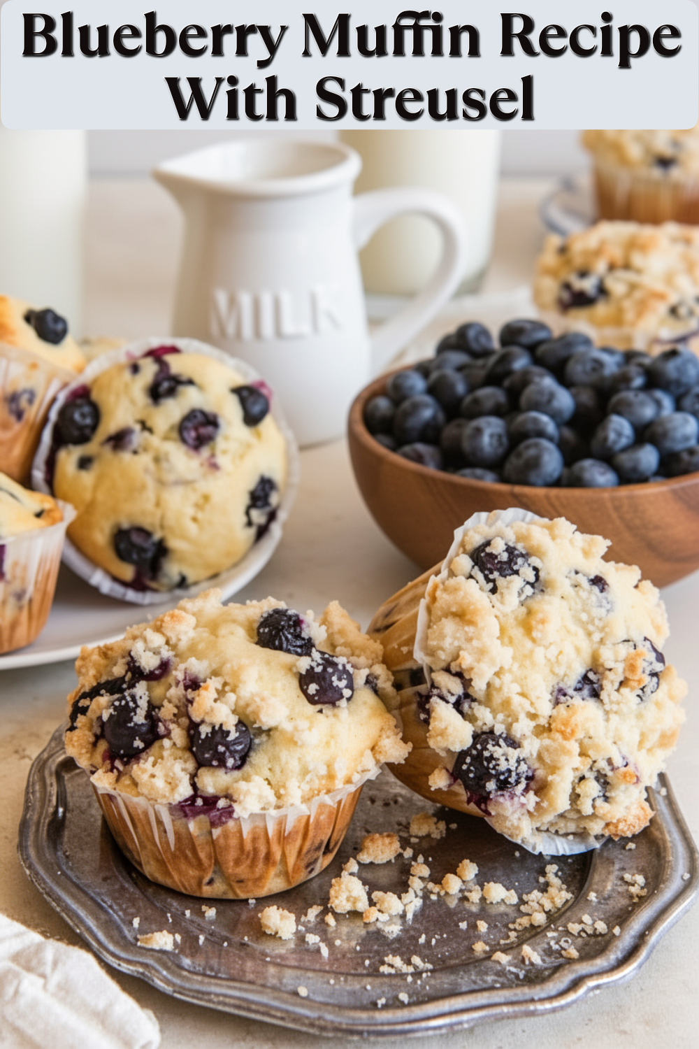 Delicious Blueberry Muffin Recipe with Streusel Topping 1 blueberry muffin recipe with streusel