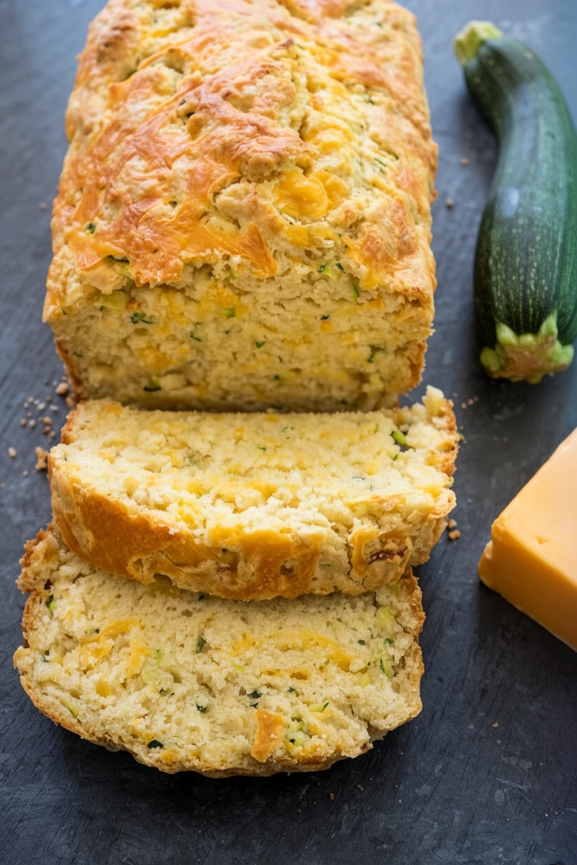 Cheddar Garlic Zucchini Bread: Irresistibly Savory Delight