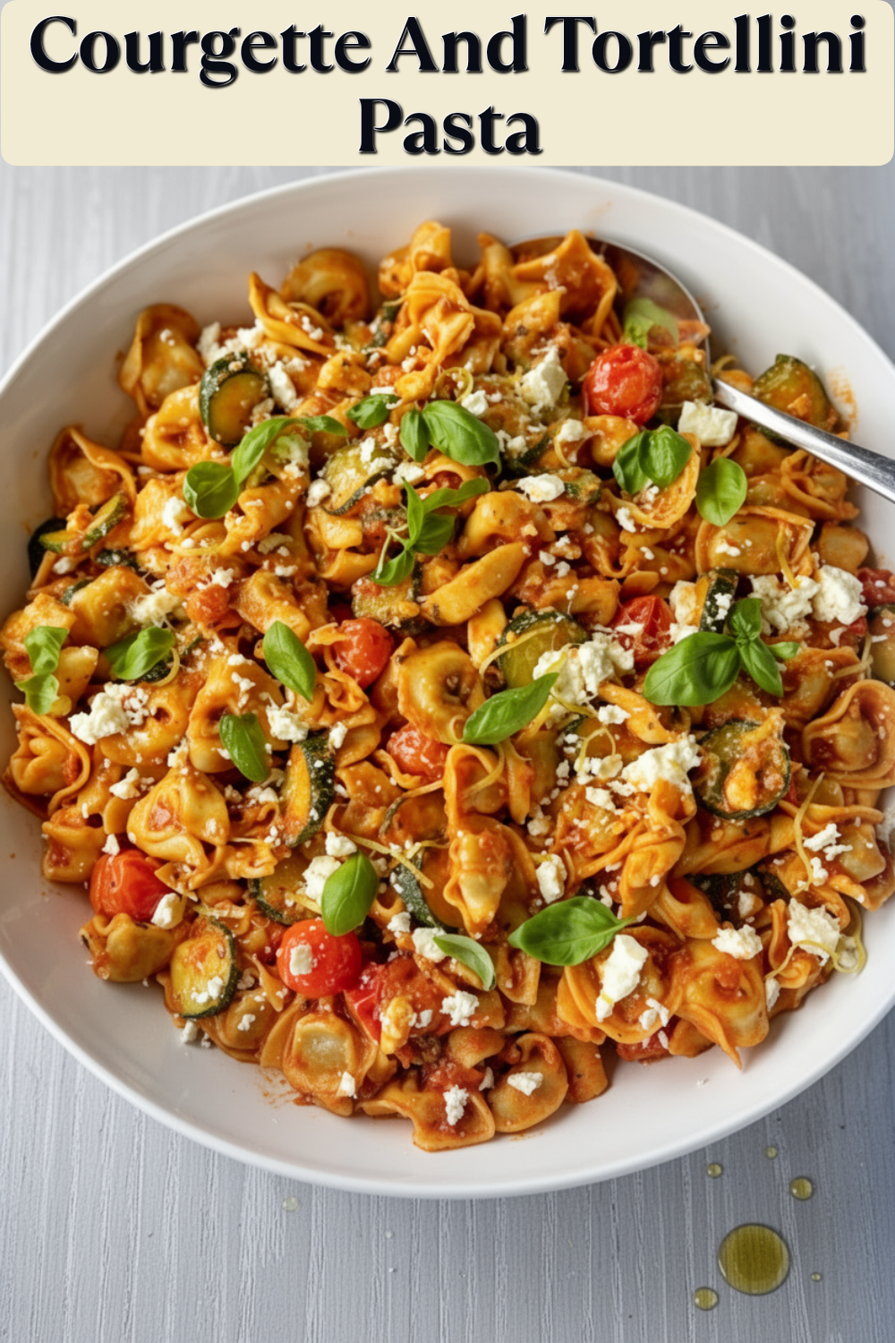 courgette and tortellini pasta