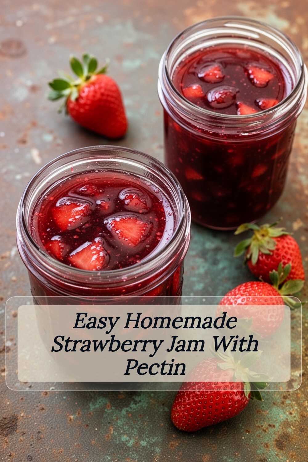 easy homemade strawberry jam with pectin