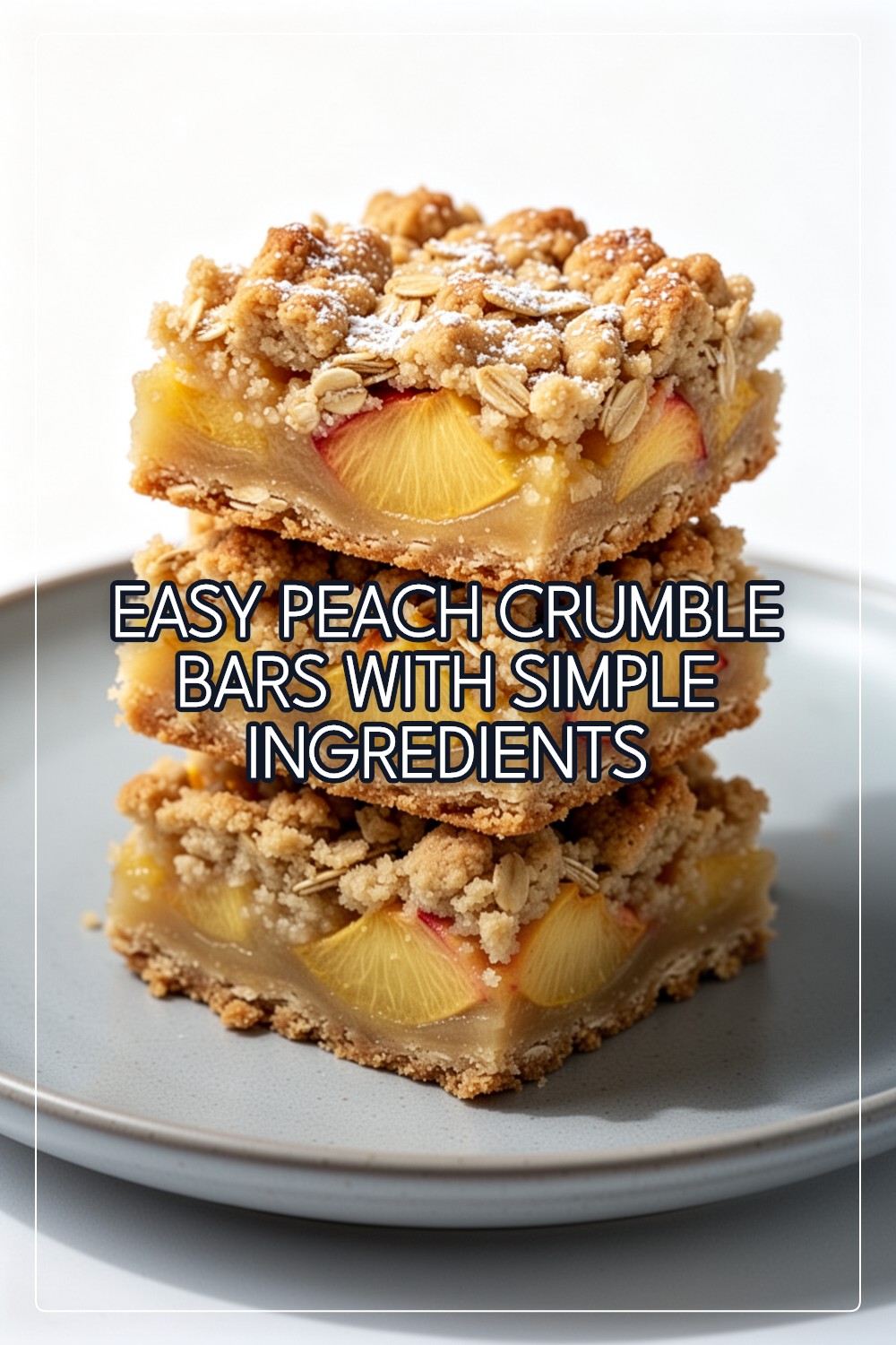 easy peach crumble bars