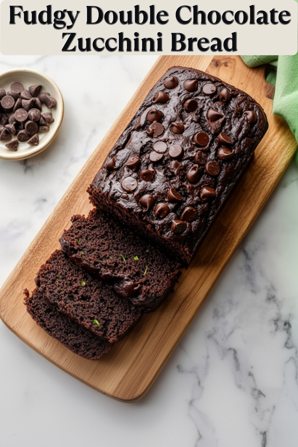 fudgy double chocolate zucchini bread