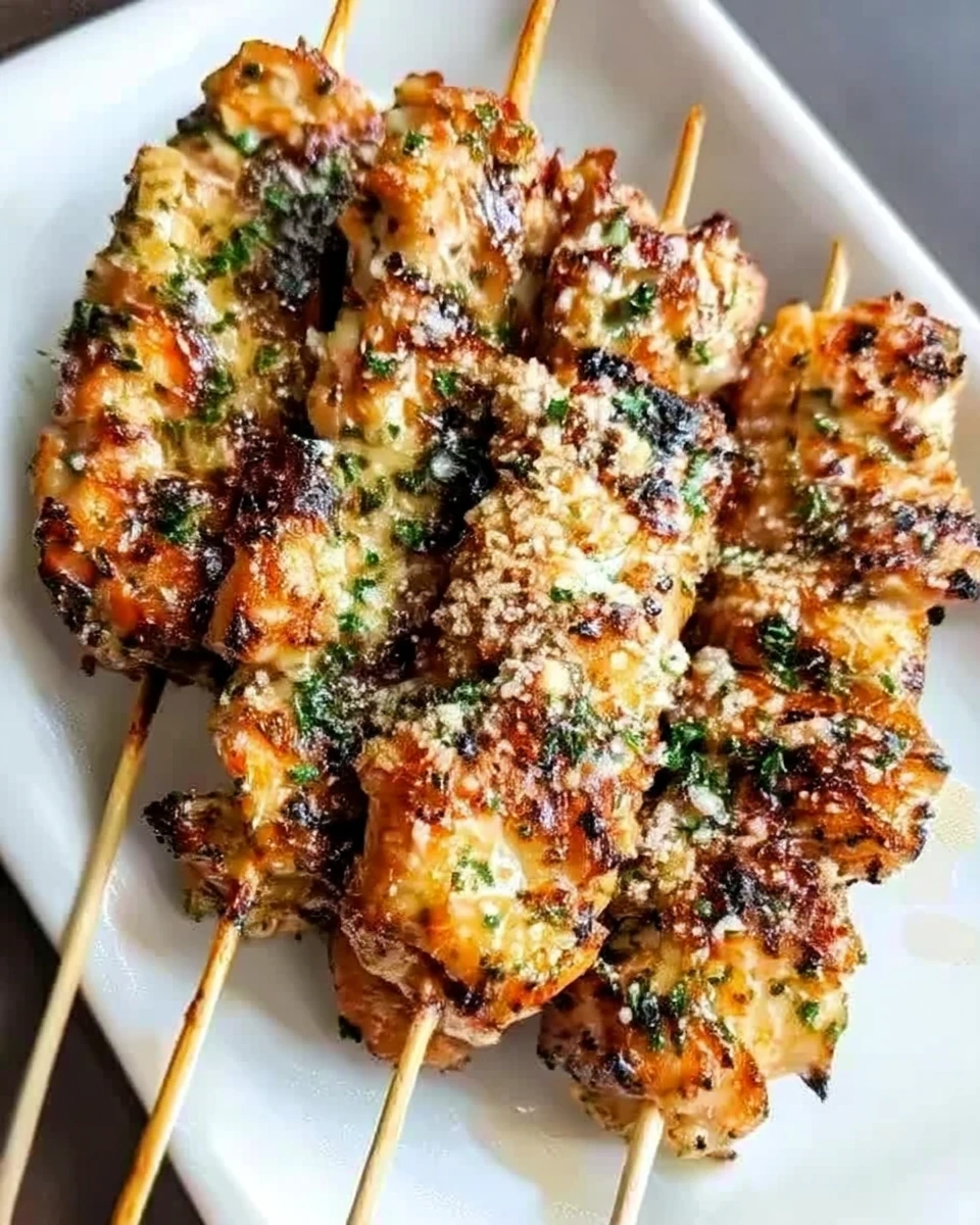 Grilled Ranch Garlic Parmesan Chicken Skewers: A Savory Delight