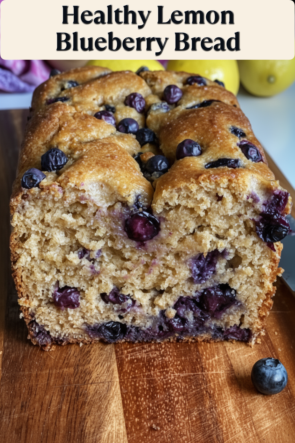 healthy lemon blueberry bread