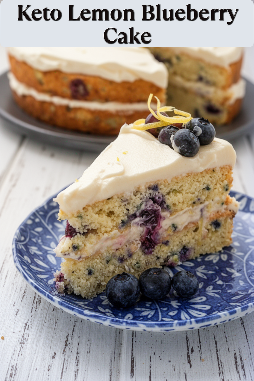 keto lemon blueberry cake
