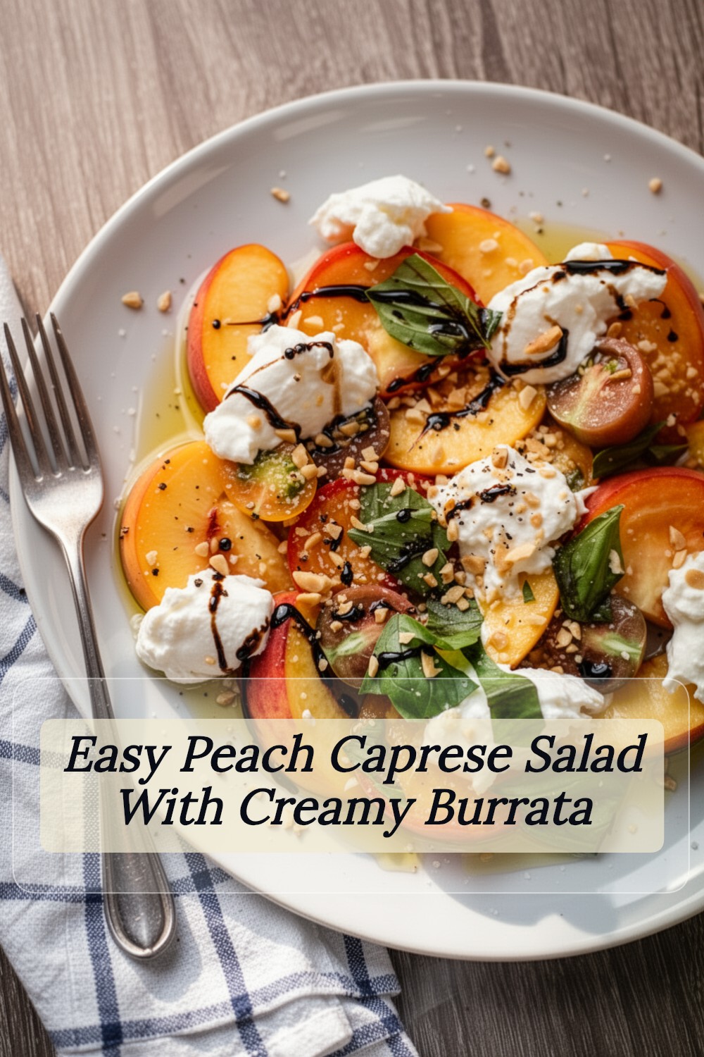 peach caprese salad