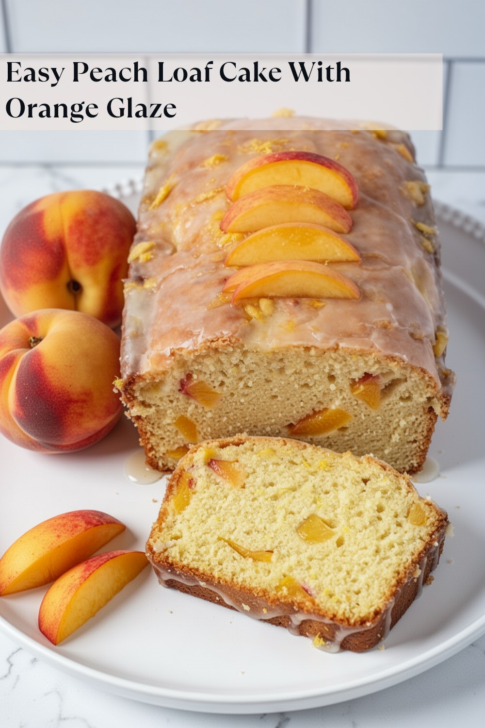 peach loaf cake
