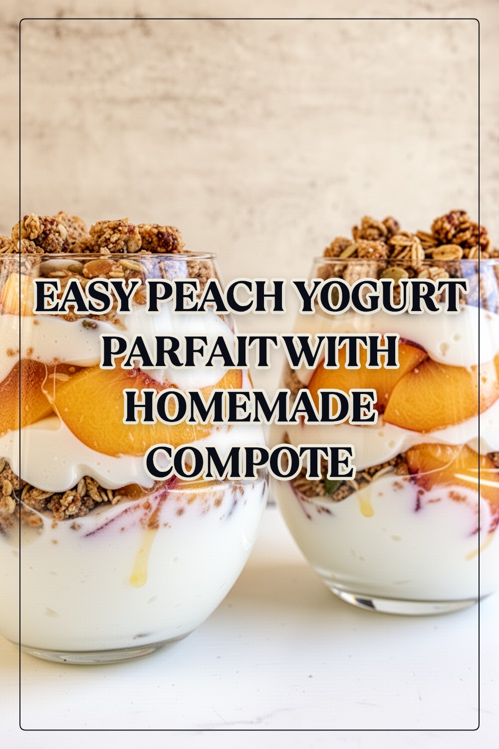 Indulge in a Delightful Peach Yogurt Parfait with Peach Compote 1 peach yogurt parfait with peach compote