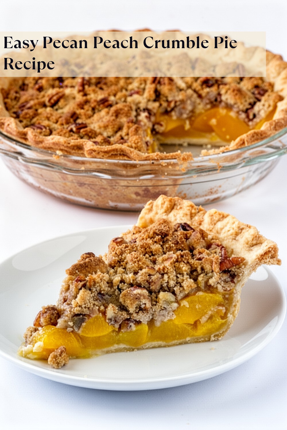 Pecan Peach Crumble Pie: A Deliciously Simple Delight 1 pecan peach crumble pie