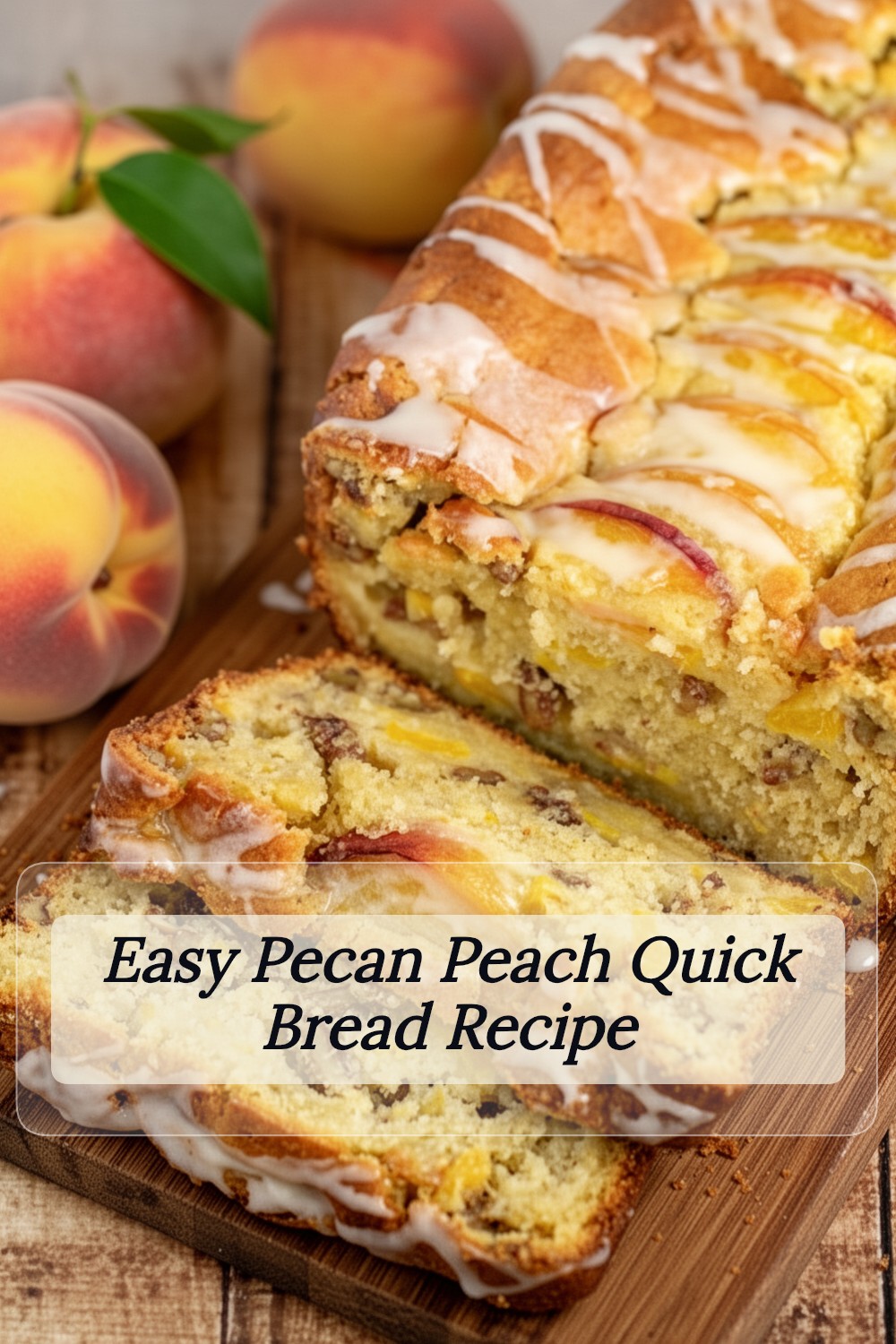 pecan & peach quick bread
