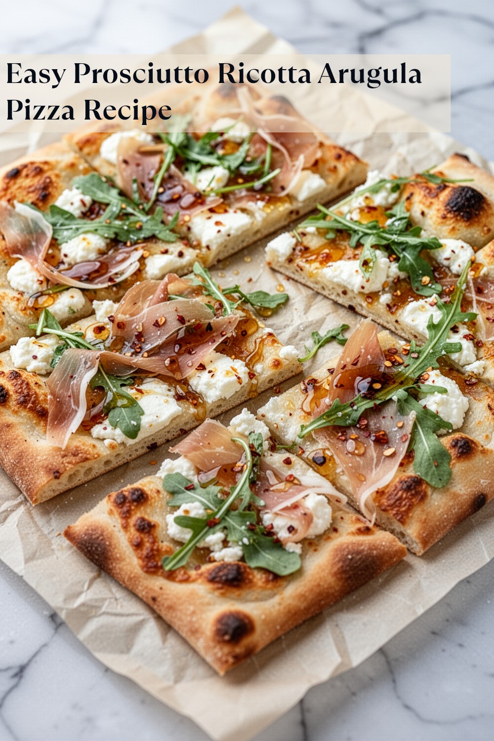 prosciutto ricotta arugula pizza