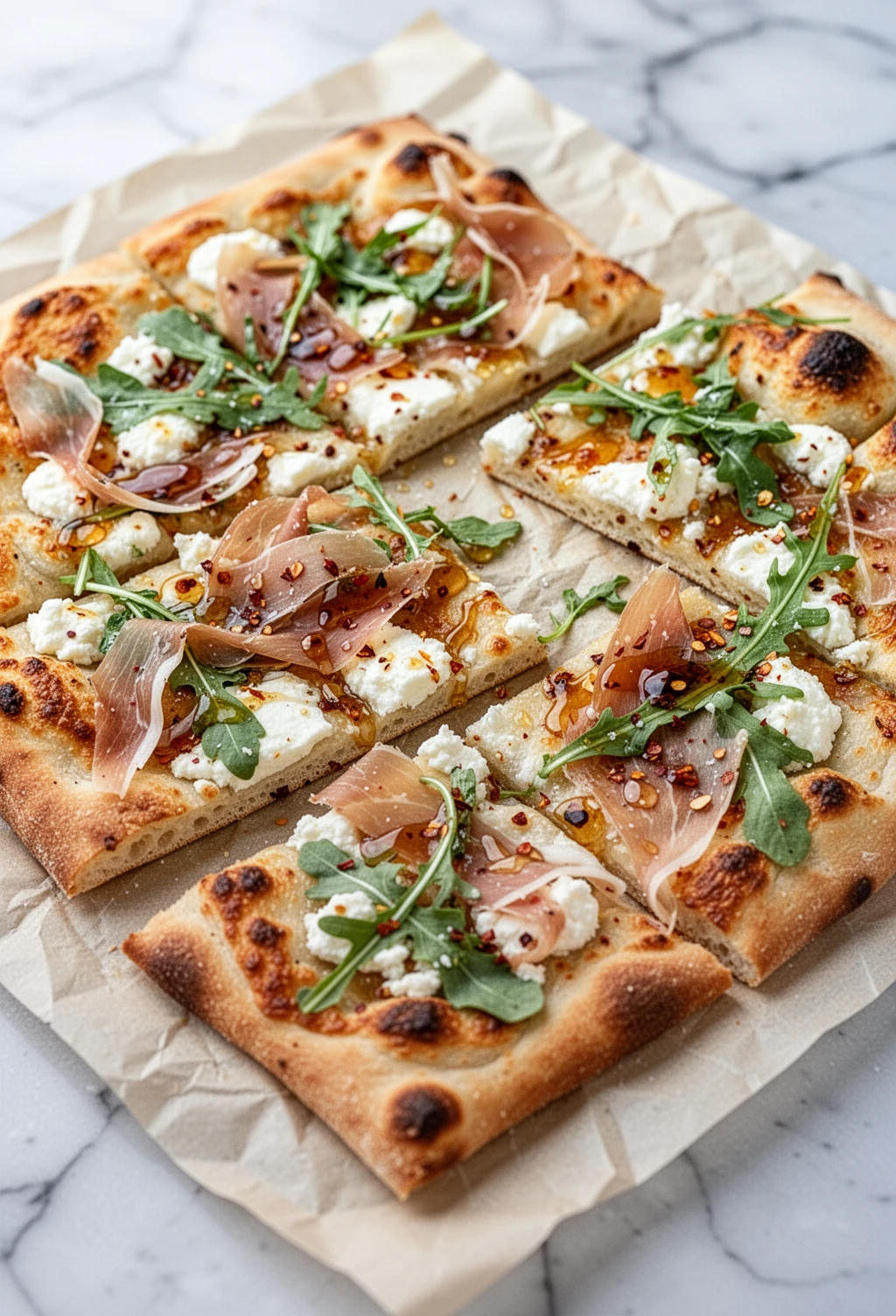 Prosciutto Ricotta Arugula Pizza: A Delightful Family Favorite