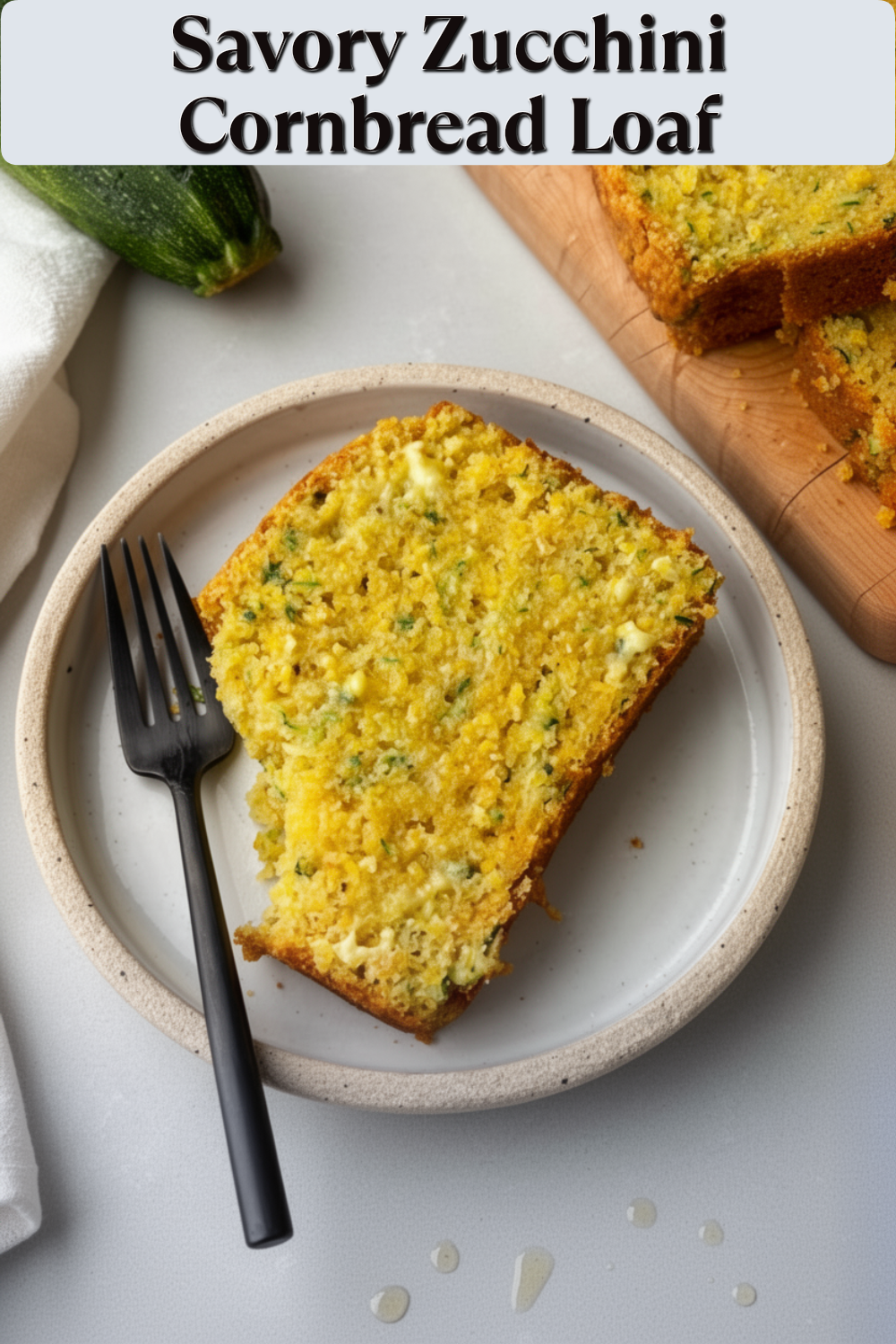 savory zucchini cornbread loaf