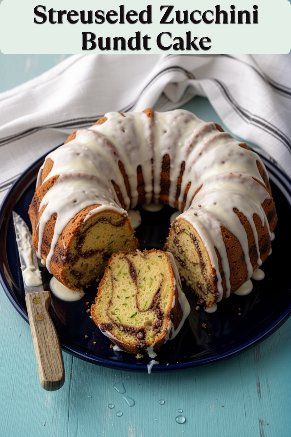 streuseled zucchini bundt cake