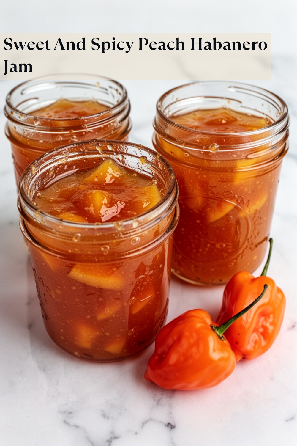 sweet & spicy peach habanero jam