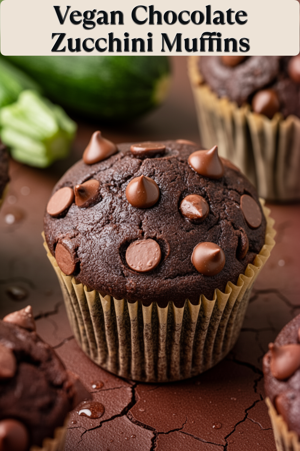 vegan chocolate zucchini muffins