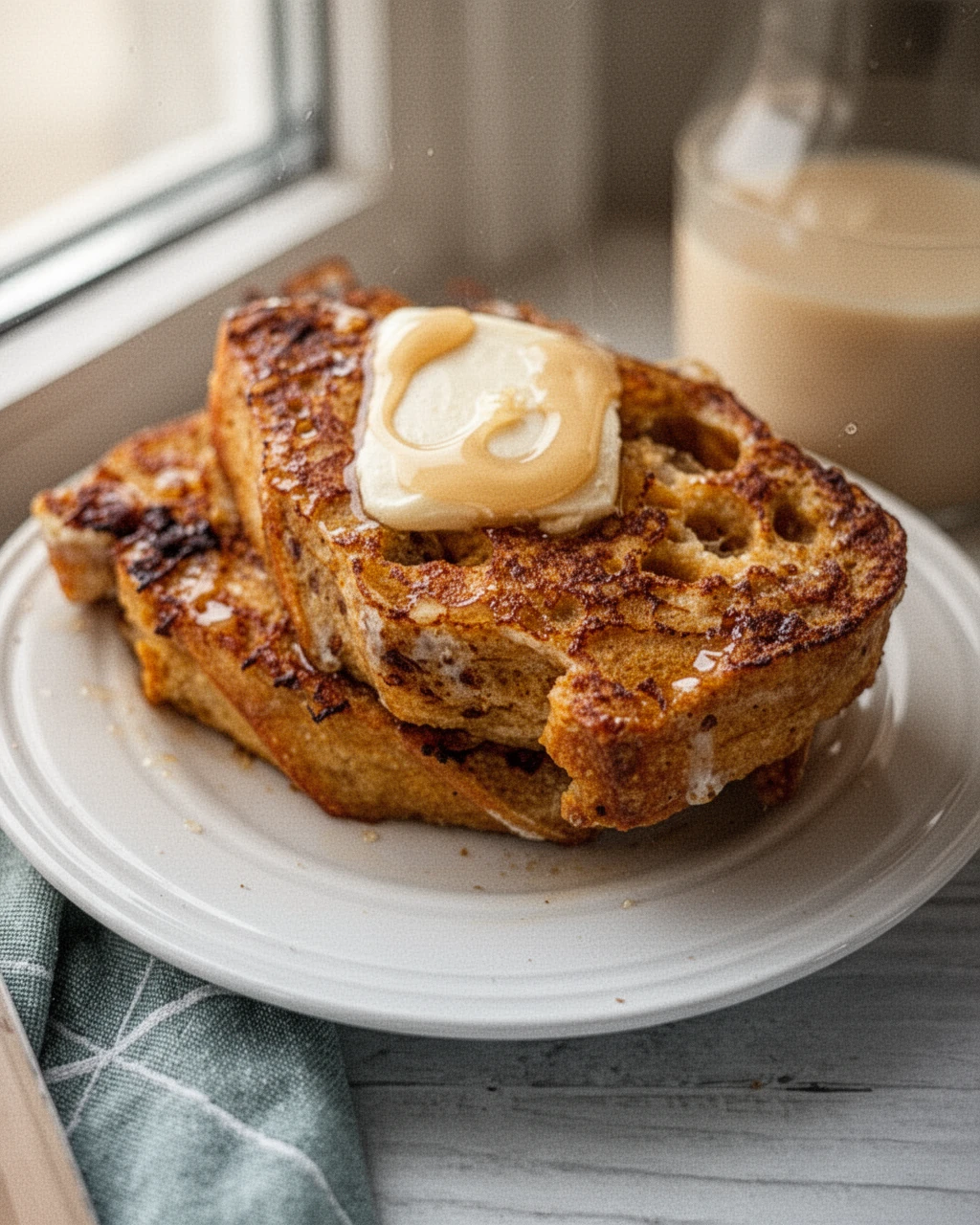 2 Ingredient Pumpkin Pancakes with Butter and Syrup 2 ingredient pumpkin pancakes with butter and syrup on a plate