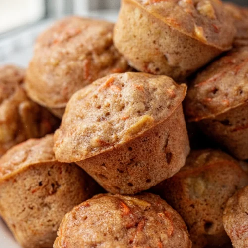 Delicious baby muffins with banana, apple, and carrot, perfect for kids and busy parents