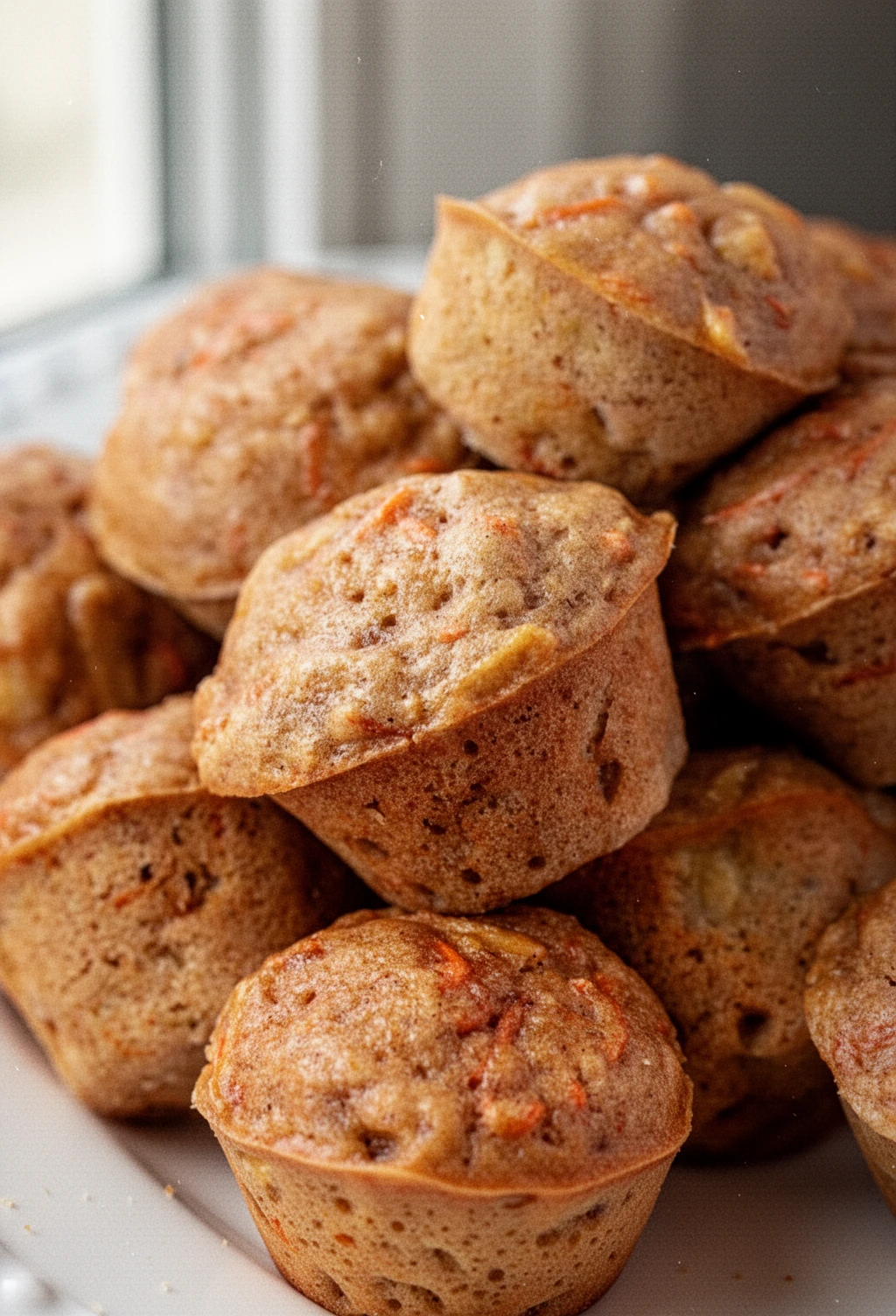 Delicious baby muffins with banana, apple, and carrot, perfect for kids and busy parents