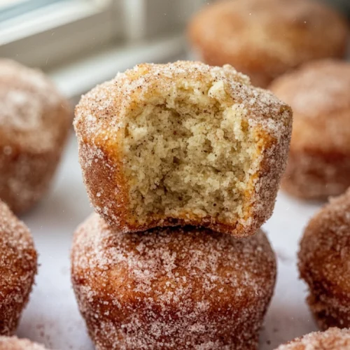 Cinnamon sugar donut muffins with crunchy topping and soft interior